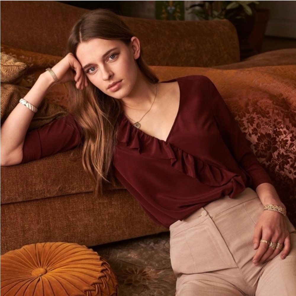 Sézane Quittere Blouse, FR Size 34 (US 2)